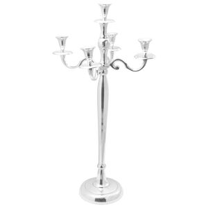 vidaXL Kaarsenhouder Zilver 32 x 32 x 79,5 cm Aluminium