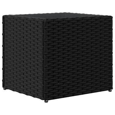 vidaXL Plantenbak 36x30x32 cm poly rattan zwart