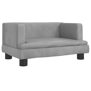 vidaXL Hondenmand 60x40x30 cm fluweel lichtgrijs