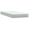 vidaXL Boxspring met matras fluweel lichtgrijs 80x220 cm