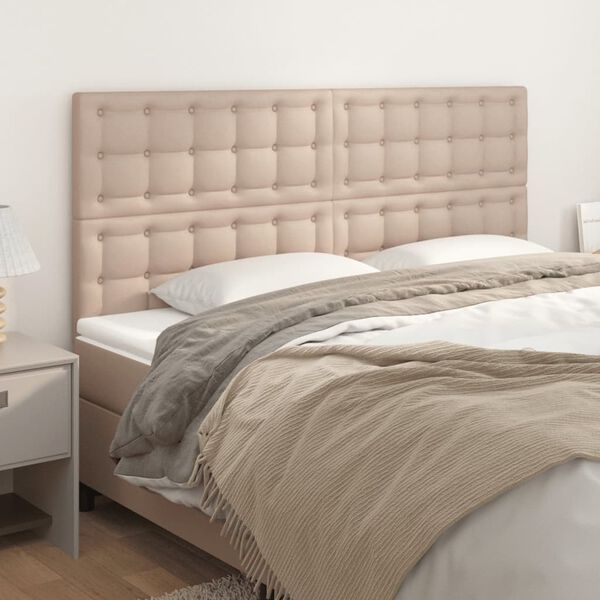 vidaXL Hoofdbord cappuccino 180x5x118/128 cm Kunstleer