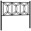 vidaXL Vervangend hoofdbord 107 cm metaal zwart