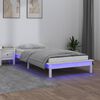 vidaXL Bedframe LED massief hout 90x200 cm