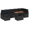 vidaXL Tuin Sofa Set 8 st Zwart poly rattan