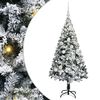 vidaXL Kunstkerstboom Wit 120 cm PVC en Staal en Kunststof
