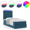 vidaXL Ottoman bed met matrassen en LED's 90x190cm fluweel donkerblauw
