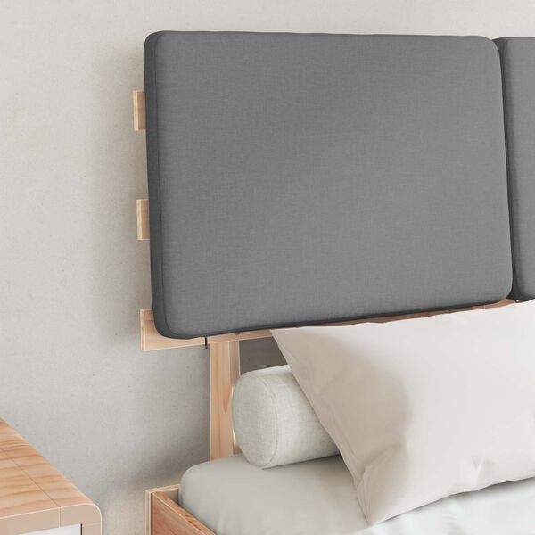 vidaXL Bedframe met Gevoerd Hoofdgedeelte Lichtgrijs 120 x 200 cm