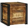 vidaXL Opbergbox Bruin en zwart 50 x 50 x 50 cm Ruw Mango Hout