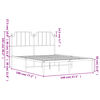 vidaXL Bedframe met hoofdbord metaal zwart 140x190 cm
