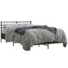 vidaXL Bedframe bewerkt hout metaal bruin eikenkleur 120x200 cm