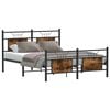 vidaXL Bedframe zonder matras hout gerookt eikenkleurig 140x190 cm
