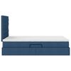 vidaXL Opslag bed met matras met matras Blauw 120 x 200 cm Polyester