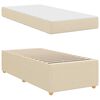 vidaXL Bedframe met matras Cr&egrave;me 80 x 200 cm Stof