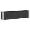 vidaXL Verhoogde plantenbak Zwart 150 x 30 x 36 cm alu.