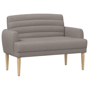 vidaXL Loungebank met knopencomfort Taupe 116 x 67 x 80 cm Stof