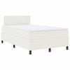 vidaXL Boxspringbed Cr&egrave;me en Wit 120 x 190 cm Katoen Stof