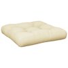 vidaXL Palletkussen 60x61,5x10 cm stof cr&egrave;mekleurig