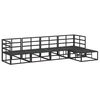 vidaXL Tuin Sofa Set met kussen 5 pcs Zwart Aluminium