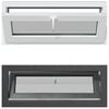 vidaXL Kelderraam RISOR 110 x 40 cm PVC en glas Antracietkleurig