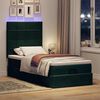 vidaXL Ottoman bed met matrassen en LED's 100x200cm fluweel
