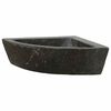 vidaXL Wasbak Grijs (38-45) x (38-45) x 12 cm Riviersteen
