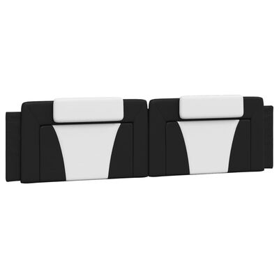 vidaXL Bedframe met LED-verlichting kunstleer zwart en wit 200x200 cm
