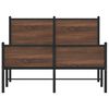 vidaXL Bedframe zonder matras metaal bruin eikenkleurig 120x190 cm