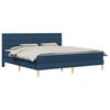 vidaXL Bedframe met matras met hoofdeinde Blauw 180 x 200 cm Stof