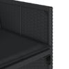 vidaXL Tuinstoelen 4 st met kussens poly rattan zwart