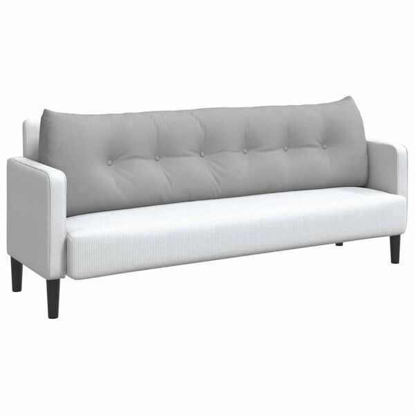 vidaXL Rugkussen Wolkengrijs 180 x 24 x 50 cm Stof