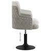 vidaXL Eetkamerstoel draaibaar fluweel lichtgrijs