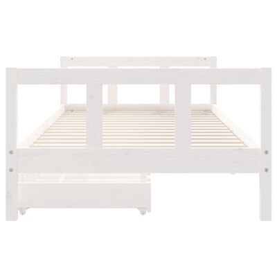 vidaXL Kinderbedframe 90x200 cm massief grenenhout wit