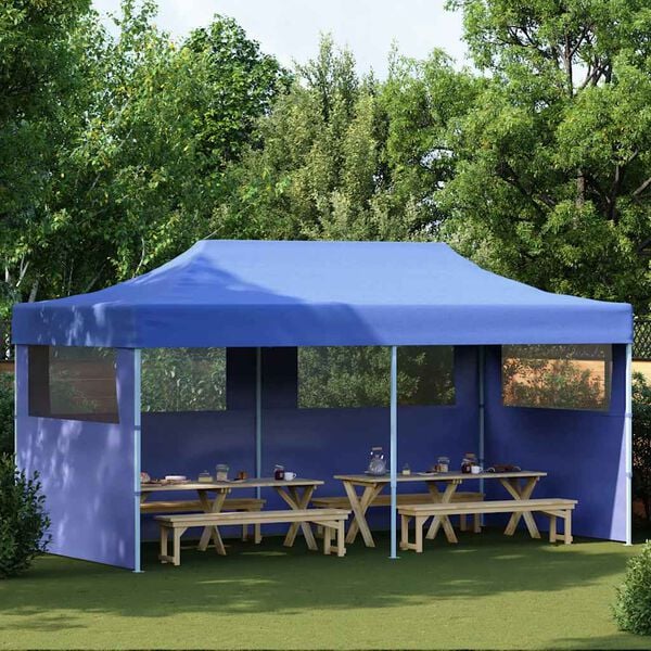 vidaXL Partytent pop-up inklapbaar 3x6 m blauw
