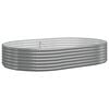 vidaXL Plantenbak 214x140x36 cm gegalvaniseerd staal grijs