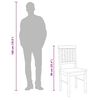 vidaXL Eetkamerstoelen met kussens 2 st massief hout rubber wit