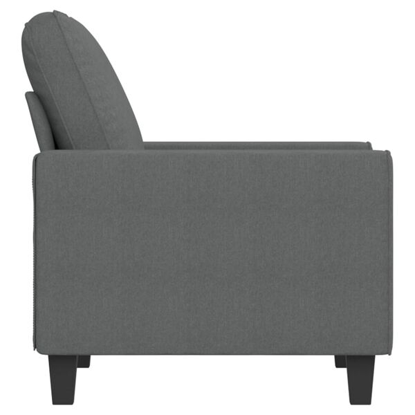 vidaXL Fauteuil 60 cm stof donkergrijs