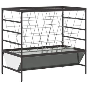 vidaXL Vee voeder zilver 100 x 60 x 90 cm 15 kg Gegalvaniseerd staal
