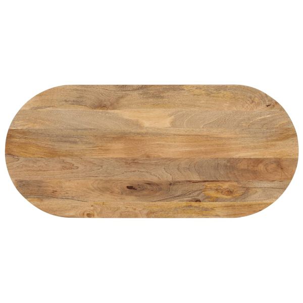 vidaXL Tafelblad ovaal 120x50x2,5 cm massief mangohout