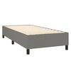 vidaXL Boxspring met matras en LED stof donkergrijs 80x200 cm