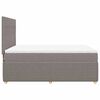 vidaXL Boxspring met matras stof taupe 140x190 cm