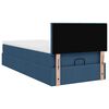 vidaXL Ottoman bed met matras en LED's 80x200cm stof blauw