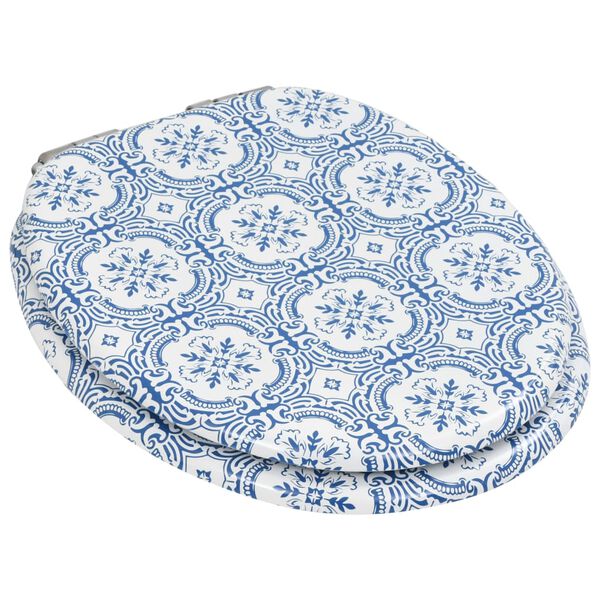 vidaXL Toiletbril met soft-close deksel porselein MDF