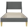 vidaXL Bedframe met hoofdeinde Donkergrijs 90 x 190 cm Fluweel