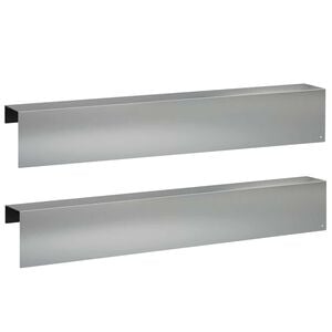 vidaXL Afdekprofiel voor tuinafboording 2 st 100 x 10 x 15 cm