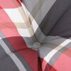 vidaXL Palletkussen 70x40x12 cm stof ruitpatroon rood