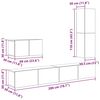 vidaXL Tv-meubelset met lade 4 pcs Oud Hout Bewerkt hout