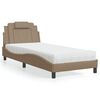 vidaXL Bed "Viana" met matras kunstleer cappuccinokleurig 80x200 cm