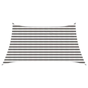 vidaXL Zonneschaduwzeil Rechthoekig 3/4 x 2 m HDPE Lichtgrijs en wit.