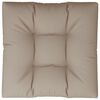 vidaXL Palletkussen 80x80x12 cm stof taupe
