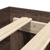 vidaXL Bedframe met hoofdeinde bewerkt hout bruineikenkleur 90x200 cm